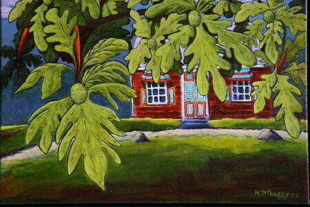 "BREADFRUIT TREE & CHATTEL HOUSE" 